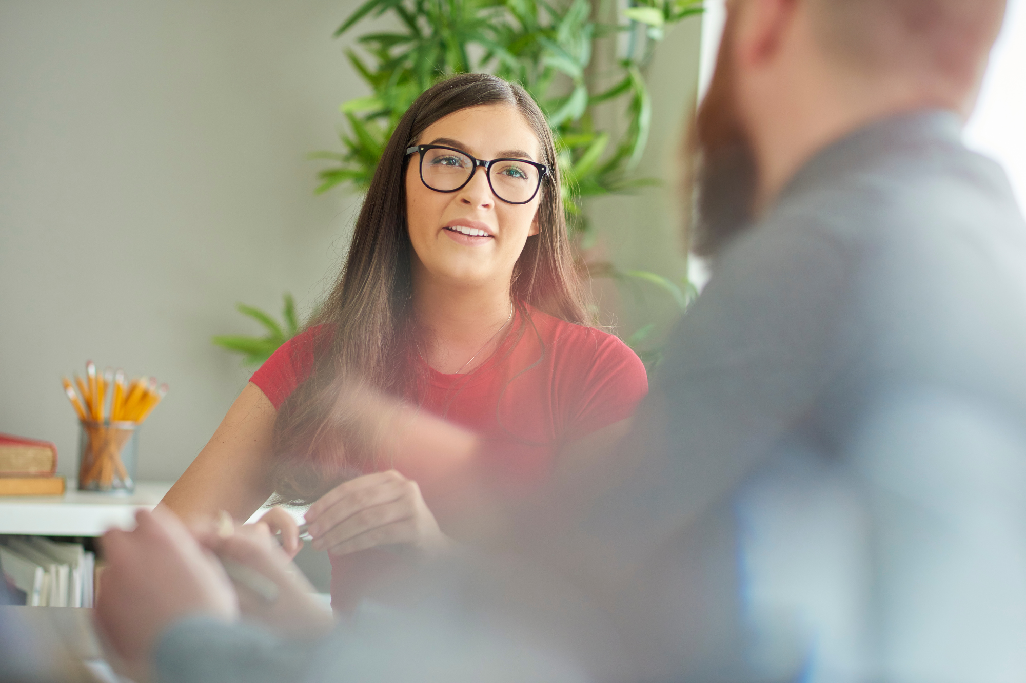 Person having counselling